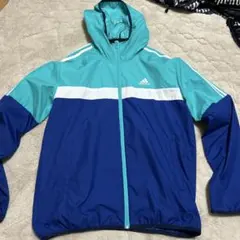 adidas フード付きナイロンジャケット M