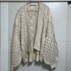【新品未使用】KHALITA アイボリー カーディガン
