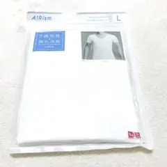 新品ま未使用　ユニクロ　ＡＩＲｉｓｍ　ＶネックＴ（半袖）　Ｌサイズ