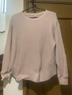 UNIQLO M ピンク ワッフルTシャツ