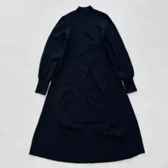 GU リブニット ワンピース ロング M（C766）