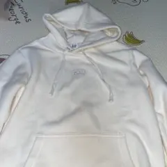 【美品】GAP フリースフード付きパーカー クリーム色