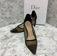 Dior ドット柄 メッシュ パンプス 36Dのサムネイル
