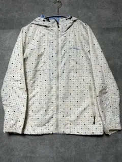 Columbia ナイロンジャケット M 白 水色 水玉模様