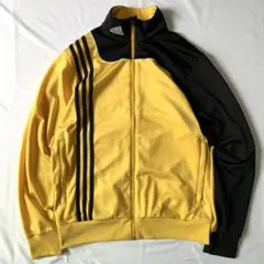 old adidas オールド アディダス トラックジャケット 黒×黄色 M