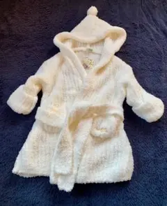 【新品未使用】ジェラートピケ　フード付タオルローブホワイト　100㎝-110㎝