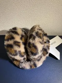 ヒョウ柄ファー耳あて・イヤーマフ