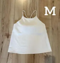 新品　UNIQLO クレープジャージーブラキャミソール M オフホワイト