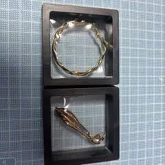 2点　クライフ　フープピアス 18Kコーティング