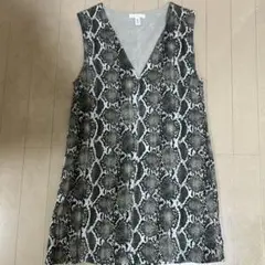 H&M ヘビ柄ノースリーブミニワンピース XS