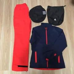 アディダス　レディース レインウェア　上下　帽子　セット　Lサイズ