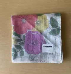 renoma PARIS ハンカチ 花柄 ホワイト　 綿100% 日本製のサムネイル