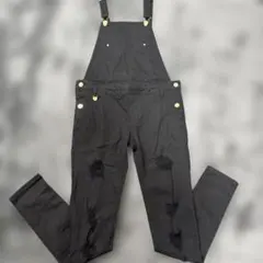 Rady ダメージ デニム ビジュー サロペット