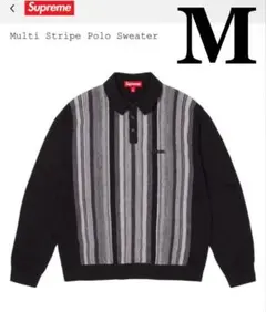 Mサイズ Supreme Multi Stripe Polo Sweater 黒 - メルカリ