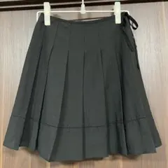 LODISPOTTO　ウエストりぼん ブラック プリーツスカート 膝丈のサムネイル