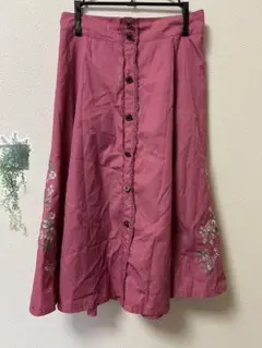 アクシーズファム 花柄 刺繍入りスカート