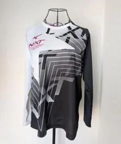 Mizuno 長袖TシャツLサイズ ホワイト/ブラック