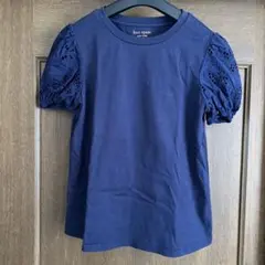 kate spade ネイビー バタフライ刺繍パフスリーブ Tシャツのサムネイル