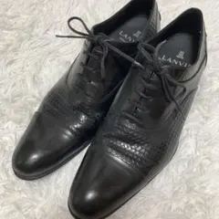 ランバンコレクション　ビジネスシューズ　ストレートチップ　編み込み　美品のサムネイル