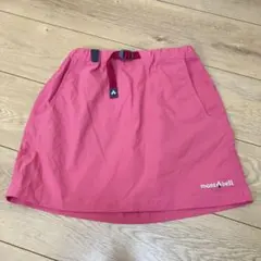 美品　mont-bell キッズ ストレッチODスカート 140 ピンクのサムネイル
