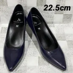 【極美品】 ワコール サクセスウォーク ネイビー エナメル ポインテッドトゥ