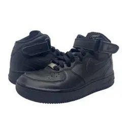 【人気】 NIKE ナイキ　22.5cm エアフォース1 ハイカット 黒 レザー