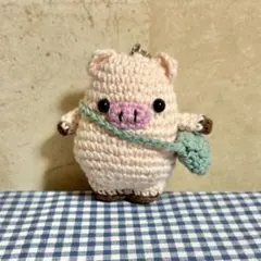 だらーん天使ちゃん ミニブタ ぶた バッグチャーム キーホルダー 