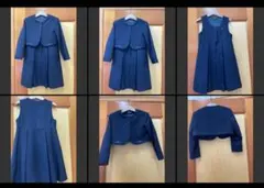 フォーマルドレスとジャケットセット ネイビー 、受験の用、カバンと靴カバン