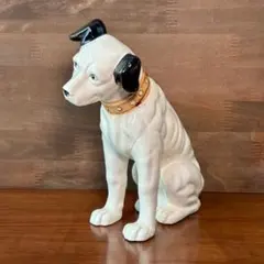 美品！希少品！ヴィンテージ陶器 ビクター犬 ニッパー君（NIPPER）首輪