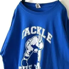 フルーツオブザルーム タックル ザ テスト Tシャツ L ブルー 青 古着