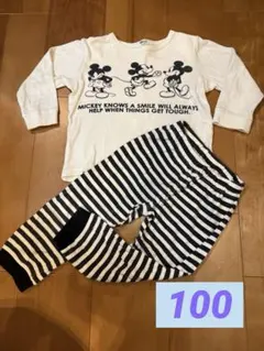 BREEZE Disney ミッキー ルームウェア上下セット 長袖 パジャマ