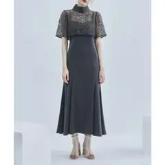 etoll. (エトル) レースボレロ&マーメイドキャミドレス アッシュネイビー