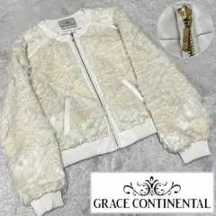 未使用級　グレースコンチネンタル　ファーツイードジャケット　仲里依紗