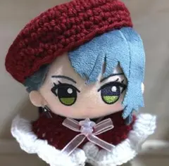 ちびぐるみ用 クリスマス イメージ サンタ風 ポンチョ+帽子　セット