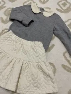 プティマイン　セットアップ　ケーブルニット風　秋冬　トレーナー　2点セット