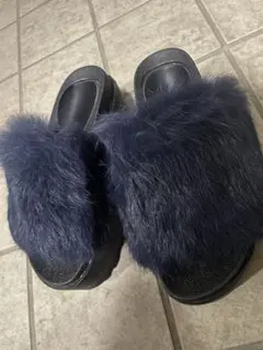 レディース　厚底ファーサンダル　美品