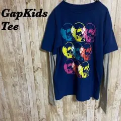 【F17】GapKids スプラッシュスカルプリントロゴTee長袖カットソー