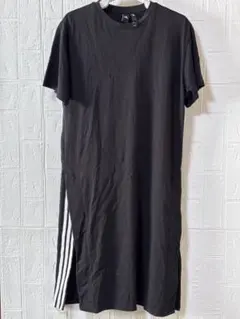 adidas ブラック ドレス M サイドストライプ