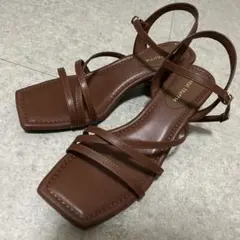 オリエンタルトラフィック アシンメトリーストラップヒールサンダル