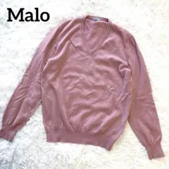 良品✨malo マーロ 44 LL カシミア100% ピンク Vネック セーター