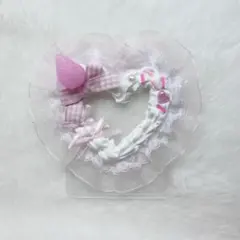 推し活 ホイップデコ 硬質ケースデコ トレカケースデコB8 ピンク ハート型