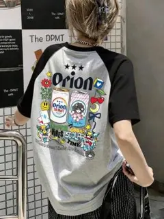 SサイズOrion × ScoLar コラボ 半袖Tシャツ グレー×ブラック