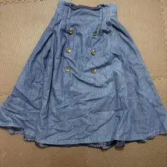 INGNIデニムスカート Aラインスカート　フロントボタン　子供服　フリーサイズ