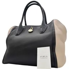 美品　FURLA　トートバッグ　ビジネス　濃茶色　レザー　A4◎　肩掛け◎