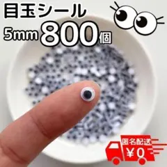 目玉シール 5mm 800個 小さい あみぐるみ 指人形 手袋シアター 5ミリ