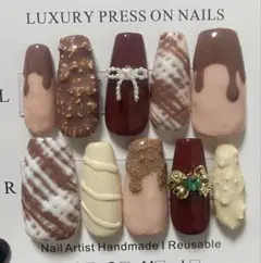 バレンタインネイル