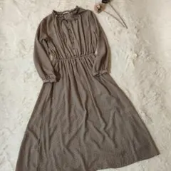 GLACIER ドット柄ロングワンピース Mサイズ