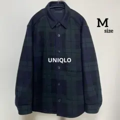 【UNIQLO ユニクロ】オーバーシャツジャケット(チェック) M 男女兼用