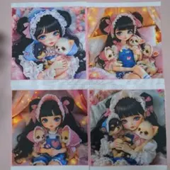 トイプーママ様】OrderMade☆女の子☆芯ありポーチ&ハンカチ 4点