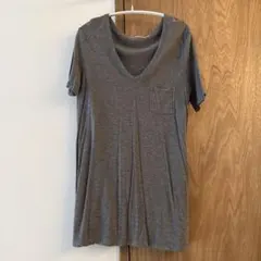 ALEXANDER WANG グレー Vネック Tシャツ